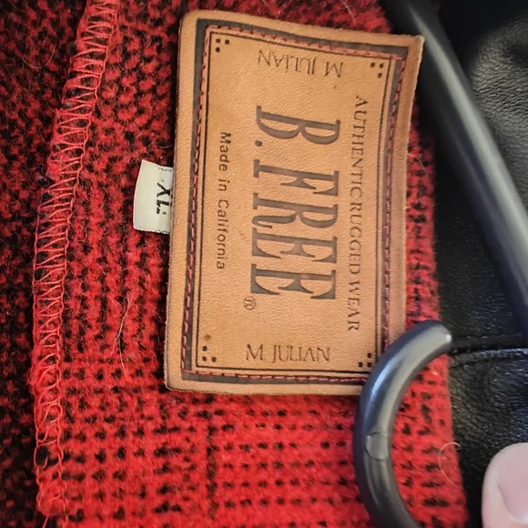 Vintage 80’s red & black chore style coat - Picture 4 of 5